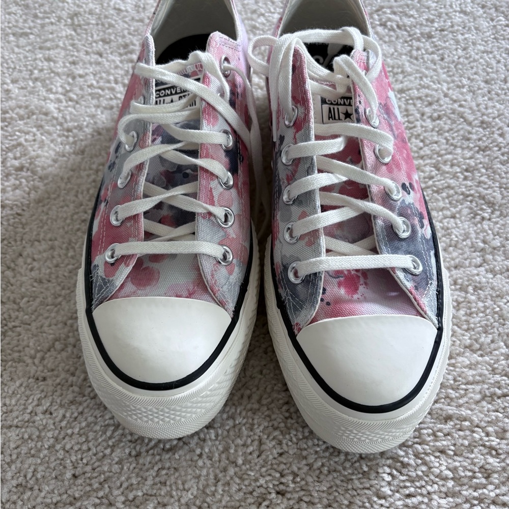 Converse Pink and Gray Camouflage Chuck Taylor Sneakers